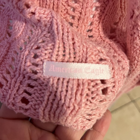 American eagle pink hoodie knit - Picture 2 of 4